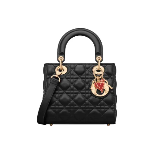 DIOR Lady Dior Sheepskin Сумка Lady Dior Сумка через плечо Сумка Маленькая Женская Черная