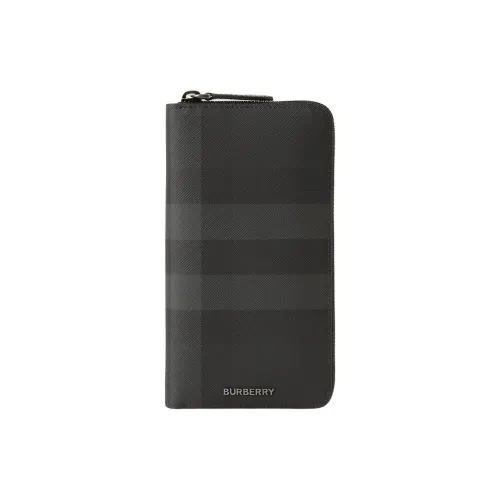 Кошелек Burberry из искусственной кожи мужской угольно-серый