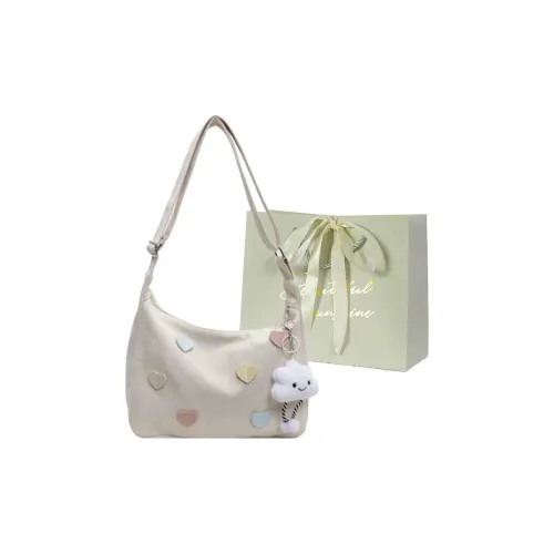 JIANGLIDA Холст Одно Плечо Через Плечо Холст Сумка Стандартная Женская Экрю