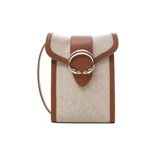 Azzurra Gronchi Холст Сумка через плечо Сумка на плечо Маленькая Женская Карамель