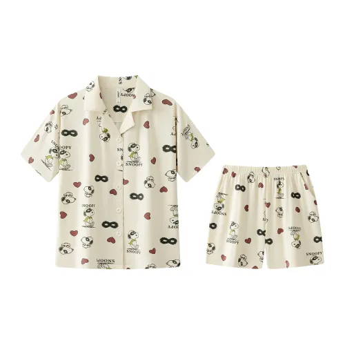 Gongdie x SNOOP Пижамный комплект женский абрикос