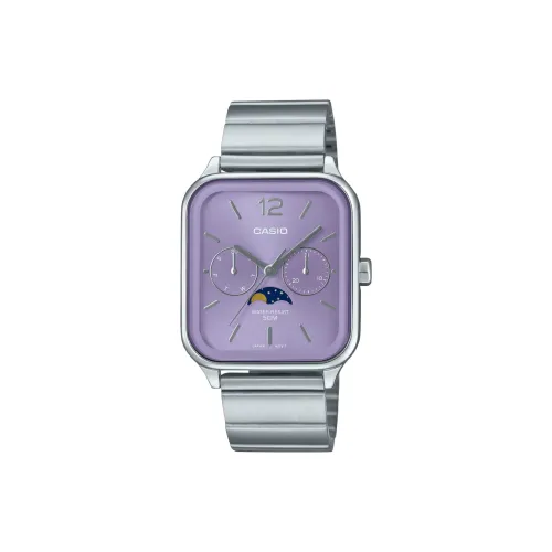 CASIO Кварцевый механизм нержавеющая сталь ремешок часы унисекс фиолетовый циферблат