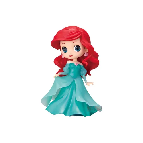 BANPRESTO Qposket Collection Disney Characters Collection Ariel Принцесса Блестящий Розовый Линия Чиби Фигурки