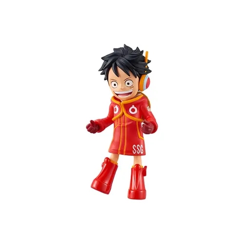 Banpresto Monkey D. Luffy One Piece World Collection Фигурка в стиле Chibi с принтом на лицевой стороне