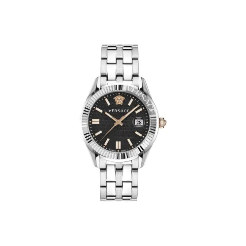 VERSACE Modern Наручные часы Кварцевый механизм Ремешок из нержавеющей стали Зеленый циферблат Мужские часы