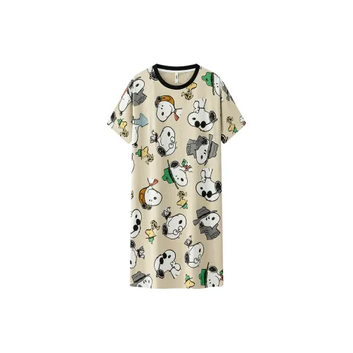 Gongdie X SNOOPY Ночная сорочка Женские Хаки