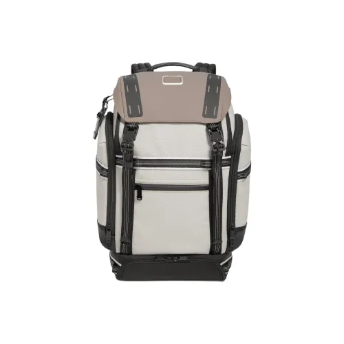 TUMI Ткань Рюкзак Мужской Серый Белый Коричневый