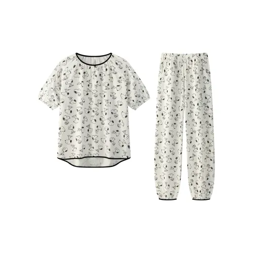 Gongdie x SNOOP Пижамный комплект Женский Белый