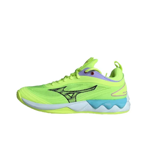 Mizuno Wave Luminous 3 противоскользящие низкие кроссовки для тренировок унисекс неоновый зеленый