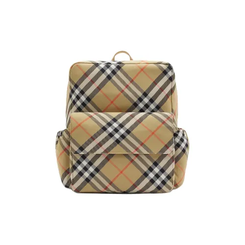 Burberry Рюкзак Из Нейлона В Клетку Ручка Регулируемые Наплечные Ремни Двухзамковая Застежка-молния