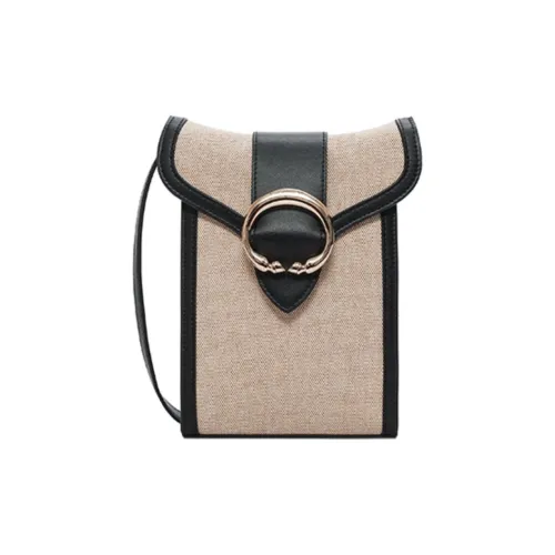 Azzurra Gronchi Холст Сумка через плечо Сумка на плечо Маленькая Женская Черная