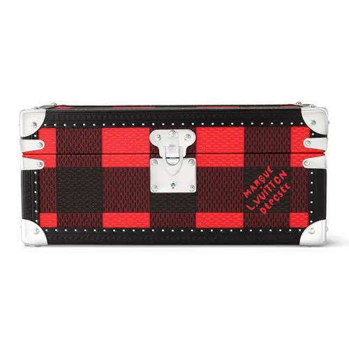 LOUIS VUITTON Coffret Accessoires Кожа Твердый Чехол Хранение Коробка Унисекс Красный и Черный