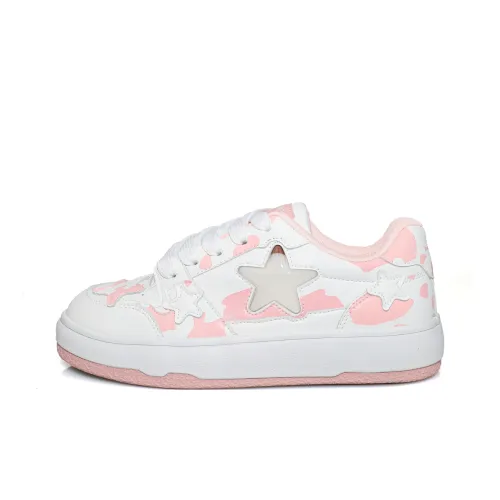 B10CROWN Slip-resistant Abrasion-resistant Lightweight Breathable Low-top Skateboarding Shoes Women's Strawberry Pink B10CROWN Противоскользящий Устойчивый к истиранию Легкий Дышащий Низкий верх Скейтбординг Кроссовки Женские Клубнично-розовый