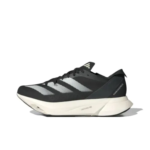 Adidas Adizero Adios Pro 3 Slip Устойчивый к истиранию Низкий Топ Беговые кроссовки Мужские Черный Серебряный