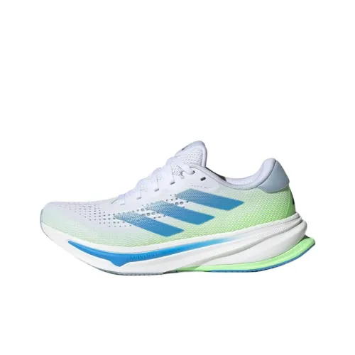 Adidas SUPERNOVA RISE Амортизация Противоскользящие Поддержка Низкий Топ Беговые кроссовки Женские Белый Зеленый Синий