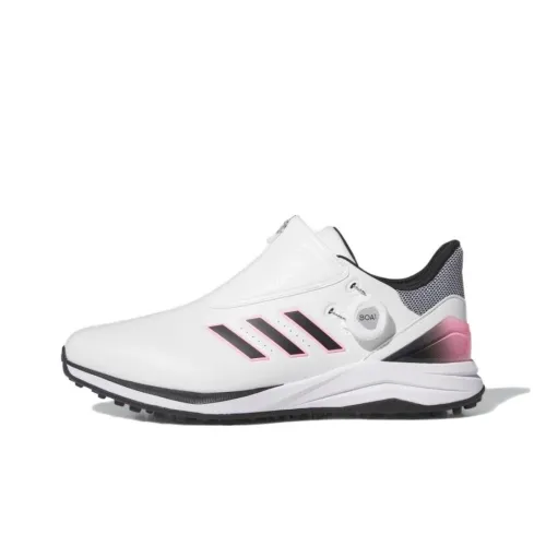 Adidas Solarmotion Boa 24 Slip-Resistant Abrasion-Resistant Waterproof Low-Top Golf Shoes Men's White Black Pink Adidas Solarmotion Boa 24 Противоскользящий Устойчивый к износу Водонепроницаемый Низкий Топ Обувь для гольфа Мужская Белый Черный Розовый