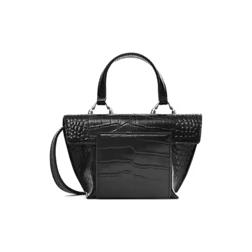 Azzurra Gronchi Коровья кожа Портативная Сумка через плечо Сумка на плечо Мини Женская Черная