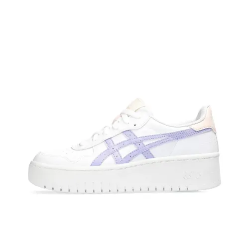 ASICS JAPAN S Low Топ Повседневные Беговые Кроссовки Женские Белый Фиолетовый