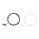 Браслет "Бамбук" 1 пара [Белый + Черный]