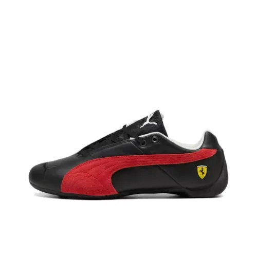 PUMA Scuderia Ferrari Устойчивая к истиранию Низкая Обувь Повседневная Унисекс Черная Красная