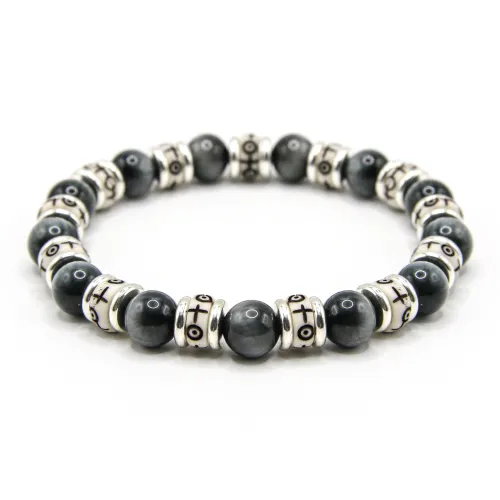 Дракон Li Камень «соколиный глаз» Браслеты Унисекс