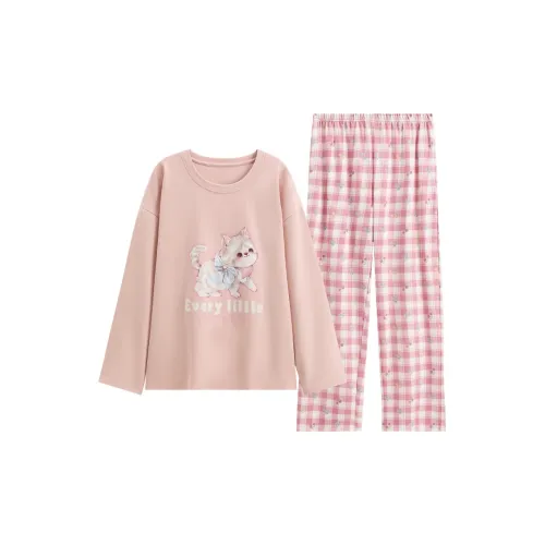 FENTENG Пижамный комплект женский пыльно-розовый