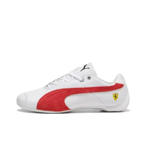 PUMA Scuderia Ferrari Устойчивый к истиранию низкий топ Casual Унисекс Белый Красный