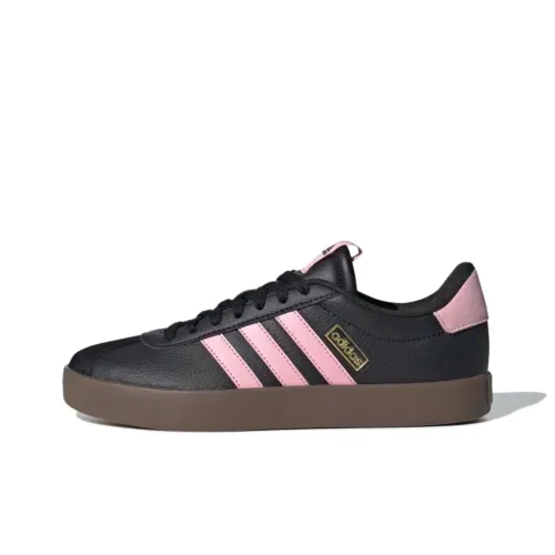 Adidas Neo Vl Court 3,0 Slip Resistant Abrasion Resistant Low Топ Скейтборд Кроссовки Унисекс Черный Розовый