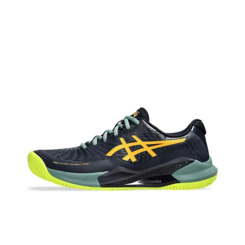 Asics Challenger 14 Low Top Теннисные Кроссовки Мужские Черные и Оранжевые