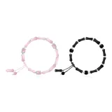 Браслет "Бамбук" 1 пара [Черный + Розовый]