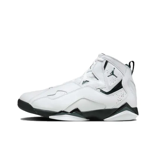 Джордан True Flight противоскользящий устойчивый к истиранию высокий топ винтажные баскетбольные кроссовки мужской белый зеленый черный