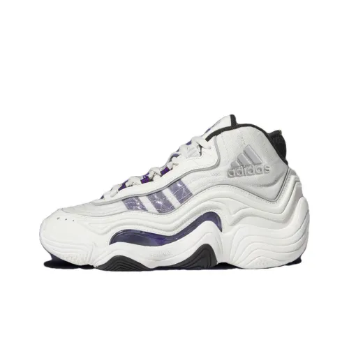 Adidas Crazy 98 Амортизация Износостойкие Высокие Баскетбольные Кроссовки Мужские Белый Фиолетовый
