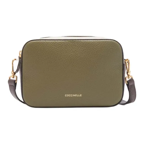 COCCINELLE GRAIN LEATHER Камера Сумка Сумка через плечо Стандартная Женская Зеленая Белая Коричневая