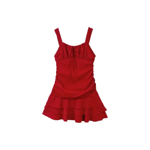 Женские слиплатья темно-красного цвета