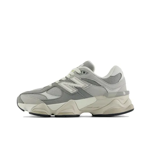 New Balance NB 9060 Устойчивый к истиранию Низкий Топ Детские Лифтайнер Серый Белый