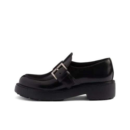 PRADA Brushed Loafers Женские Черные