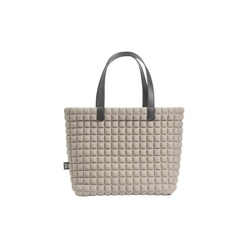 BPRIME Переработанный 3D Cube VITA Термообразованная ткань Тоут Сумка Сумка для покупок Сумка через плечо Сумка среднего размера Женская Лаймово-серый