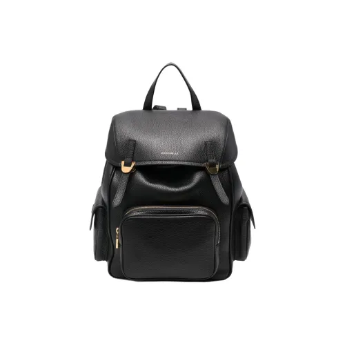 COCCINELLE Рюкзак из крупнозернистой коровьей кожи женский черный