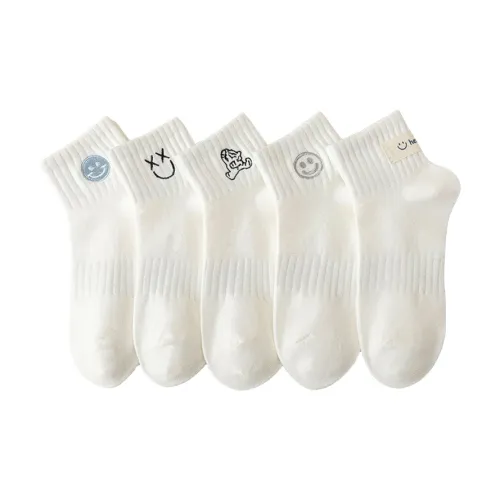 MIIOW Низкие носки Женские 5 пар белые