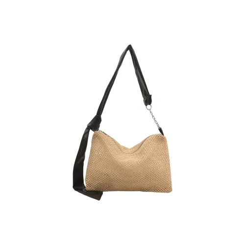 PULUWIRR Плетеная сумка через плечо стандартная женская хаки черный белый коричневый