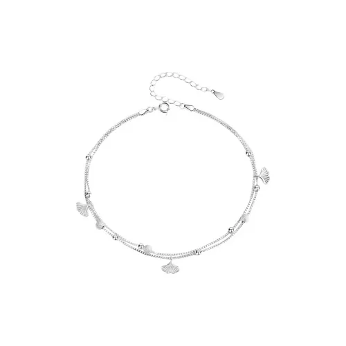 RURA Серебряный Браслет на Щиколотку Женские Серебряный