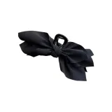 Черный бант, заколка-краб