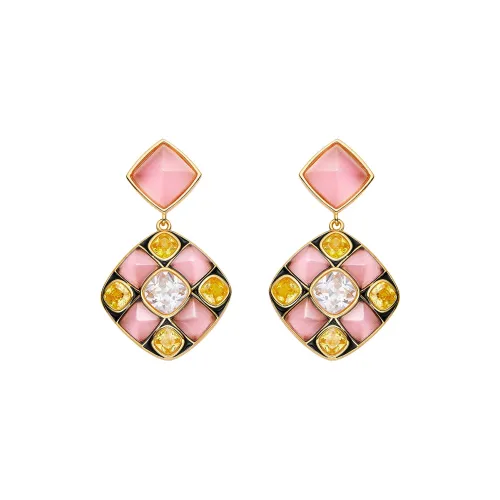 NANA JACQUELINE Серьги из лата Женские Черный Розовый Золотой