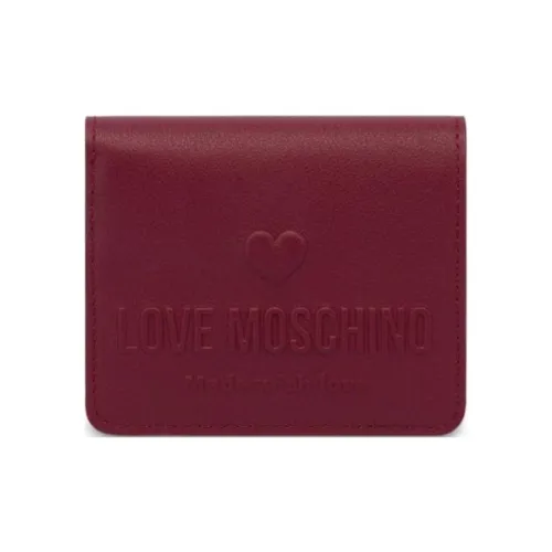 LOVE MOSCHINO Телячья кожа Кошелек Женские Бордовый