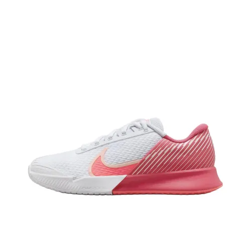 Nike Court Zoom Vapor Устойчивый к истиранию Дышащий Низкий Топ Теннисные Кроссовки Женские Белый Темно-Красный