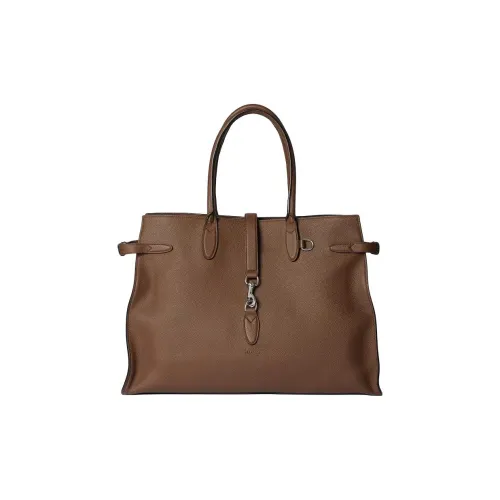 GUCCI Soft GRAIN LEATHER Tote Bag Shopping Bag Large Women's Light Brown
