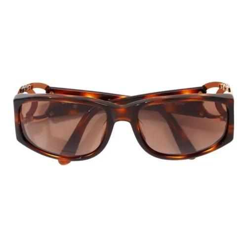 CHANEL Пластик Квадратные Солнцезащитные очки Женские Гаванский Коричневый