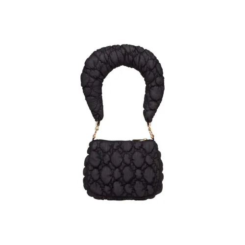 La Milanesa Лоскутное шитье Шифон Пузырьки Ткань Сумка Сумка через плечо Женская Черная