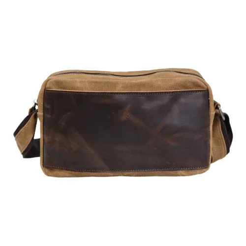 TTaG．baG Холст Коровья кожа Сумка через плечо Стандартная Мужская Хаки Зеленый Черный Темно-серый