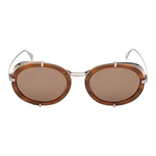 MaxMara OVAL SUNGLASSES Женские Коричневый